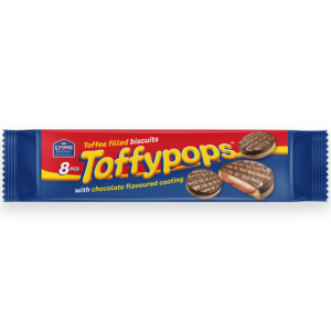 Toffypops med karamelfyld