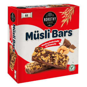 Nordthy Müsli Bars - jordnødder & mælkechokolade