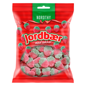 Nordthy Jordbær med sukker - 170 gram